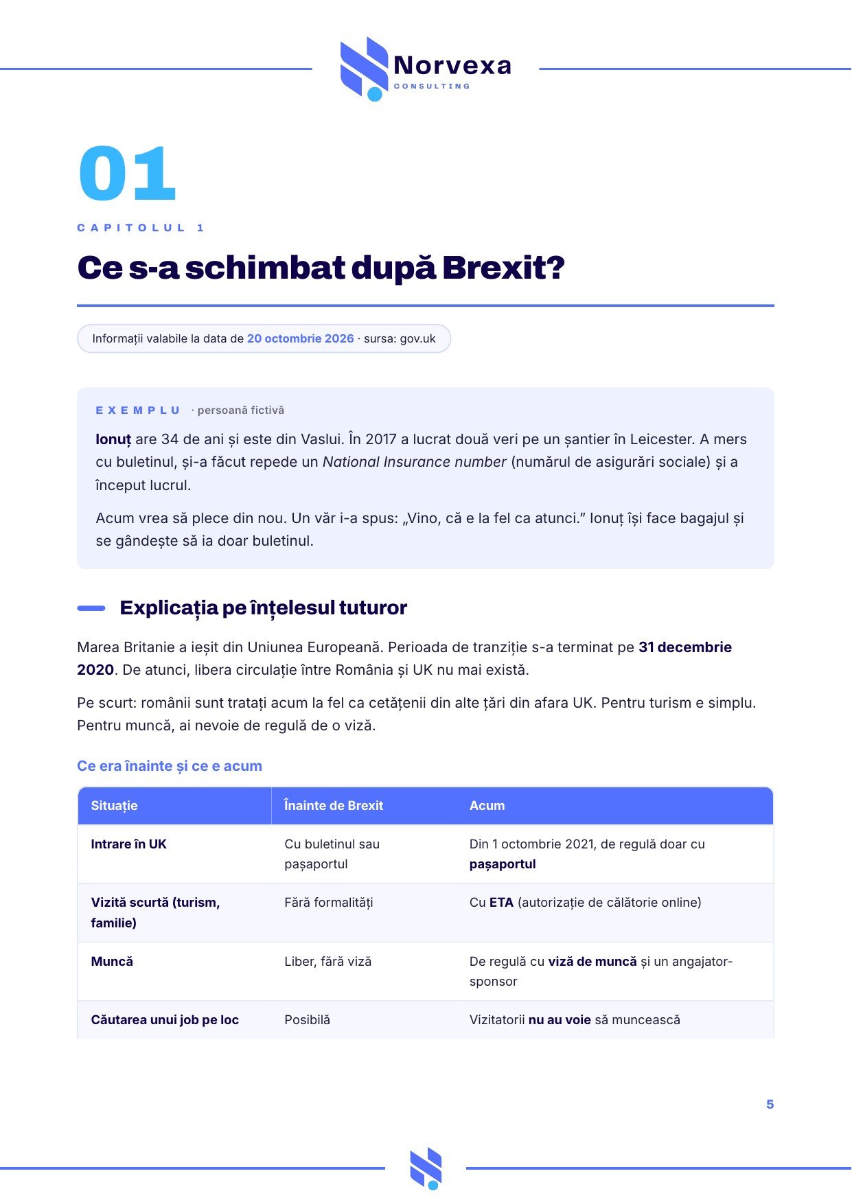 Previzualizare, pagina 4 din ghidul Acte și reguli pentru plecare în UK