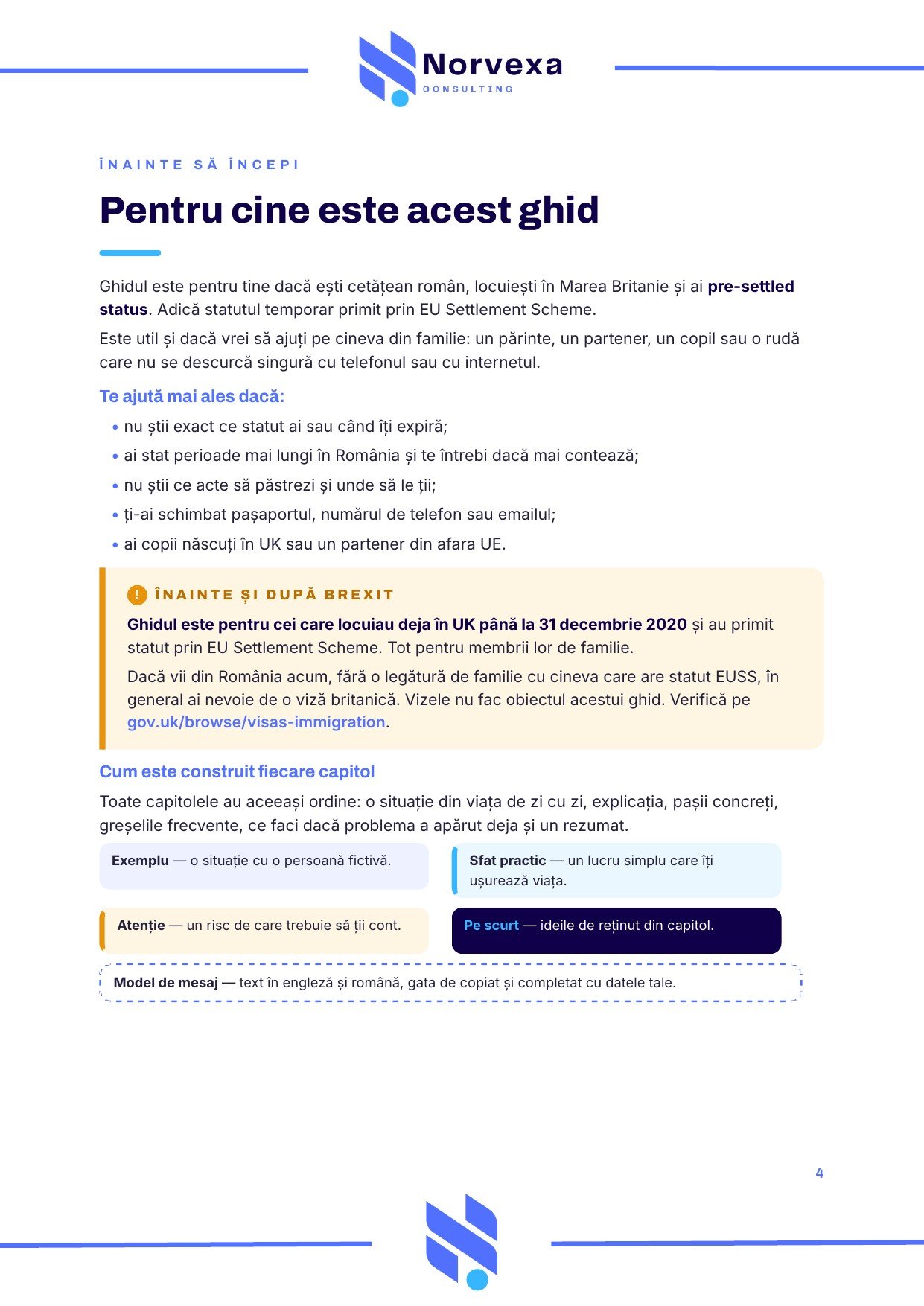 Previzualizare, pagina 3 din ghidul De la pre-settled la settled status