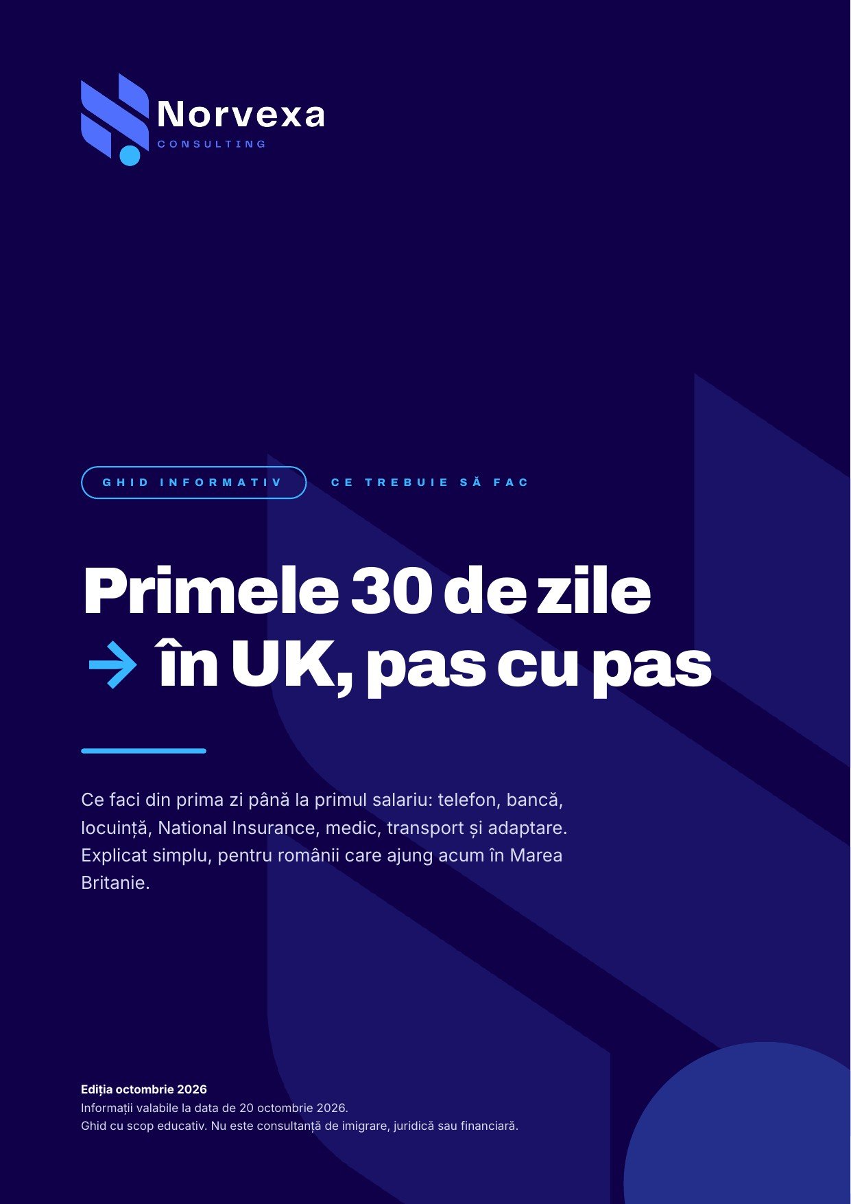 Previzualizare, pagina 5 din ghidul Primele 30 de zile în UK